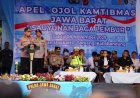 Kapolri Pimpin Apel Ojol Kamtibmas di Jabar: Bersatu Padu Jaga Keamanan