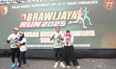 Danrem 084/Bhaskara Jaya Ikuti Brawijaya Run 2025 dalam Rangka HUT Ke-77 Kodam V/Brawijaya