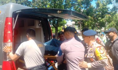 Brimob Sigap Beri Pertolongan Korban Kecelakaan di TMP Kalibata