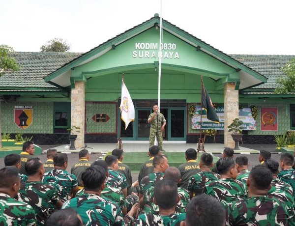 Tinjau Program PSM, Kasiops Korem 084/BJ Kunjungi Kodim 0830/Surabaya